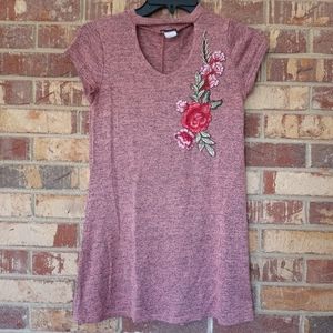 Pink Sparkle Choker Neck Swingy Top Girls 14/16